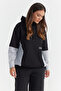 Women's Detailed Hooded Sweat Top - 3