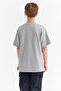Boy's T-Shirt with Embossed Lettering Print Detail - 4