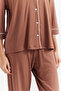 Women's Relaxed Fit Button down Pajama Set - 7