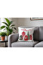 New Year's Home Pattern Velvet Cushion Cover 43X43 cm Double Sided Printed Zippers - 4