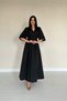 Black Pleated Long Dress - 3
