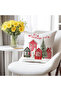 New Year's Home Pattern Velvet Cushion Cover 43X43 cm Double Sided Printed Zippers - 2