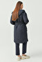 Women's Hooded Long Coat - 8