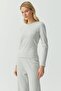 Women's Crew Neck Corded Fabric Bodysuit - 2