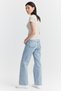 Women's High Waist Raw Hem Jeans - 7