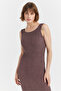 Women's Textured Slit Detailed Dress - 6