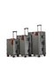 High-End Travel Suitcase Aluminum Alloy Luggage with Four Universal Wheels - Dark Gray Set