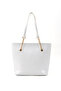Crinkled Textured White Shk256 Faux Leather Zippered Single Compartment Chain Strap Hand, Arm, and Shoulder Bag