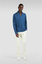 Men's Woven Cotton Lyocell Polo Shirt - 3