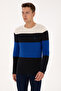 Men's Regular Fit Crew Neck Navy Blue Sweatshirt 50307828-Vr033 - 3