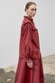 Burgundy Guipure Detailed Loose Cut Cotton Florine Shirt - 5