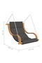 Swing Chair without Swing Frame with Cushion Solid Bent Wood - 3