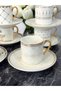 6-Person Porcelain Cup Set 90 ml Tkebt White - 4