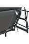 Garden Swing Bench with Canopy Dark Grey Steel - 8