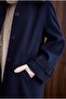 Collar Detailed Coat Dark Navy Blue - 5