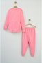 Pink'Perfectly' Printed Girls' Tracksuit Set - 6