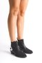 Women's Boots Western Cowboy Black Color Elastic Embroidery Detailed Agatha - 6