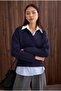 Polo Neck Sweater Navy Blue