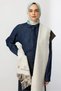 Double-Sided Wool Scarf Stone Color Brown - 2