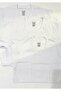 Men's V-Neck Ribbed T-Shirt White 3-Piece Set - 3