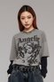 Smoked Gothic Angelic Harajuku Black Sleeved Y2K Long Sleeve T-Shirt