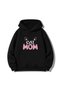 Cat Mom Printed Adult Black Hoodie Hooded Sweatshirt Hoodie