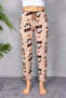 Women's Elastic Waist Teddy Bear Patterned Pajama Bottoms Brown - 4535 - 2