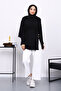 Black Button Detailed Modal Sweat - 2