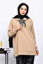Mink Scarf Detailed Collared Tunic - 3
