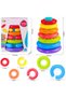 7 Pcs Rainbow Stacking Rings Baby Toys – Soft Montessori Sensory Toys for Babies 6-12-18 - 2