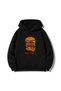No Diet Yes Hamburger Printed Adult Black Hoodie Hooded Sweatshirt Hoodie