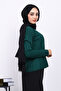 Emerald Green Cold Yarn Buttoned Cardigan - 4
