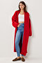Oversized Long Knitwear Cardigan Ldd0129 Red - 2