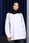 Ecru Piped Two Thread Sweatshirt - 2