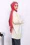 Cream Mock Neck Oversized Knitwear Sweater - 4
