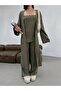 Strapless Cardigan and Pants 3-Piece Knitwear Set - 3