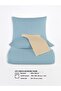 Chic 100% Cotton Ranforce Akay Blue Yarn-Dyed Duvet Cover Set Double Size - 200X220 cm - 5