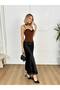 Women's Satin Skirt with Lace Detail at the Hem