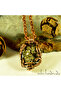 Natural Pyrite Crystal Handmade Authentic Copper Pendant + 50cm Pure Copper Chain - 5