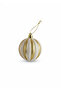 6 Pack Christmas Tree Ball Ornament (6 cm) - Glittery Shiny Striped Gold Luxury Tree Decoration S - 2