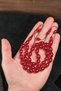 High-End Material and Craftsmanship Burgundy Crimped Amber Prayer Beads