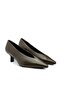 Genuine Leather Pointed Toe Square Heel Shoes Z595 Nappa Fontede (Brown) - 2