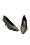 Genuine Leather Pointed Toe Square Heel Shoes Z595 Nappa Fontede (Brown) - 4