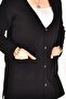 Classic Knitted Jacket with Steel Mesh Stone Accessories - 4
