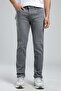 Marco normal waist slim fit straight leg gray men's jean pants - 2