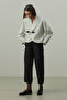 Buckle Detailed Polka Dot Jacket Ecru - 5
