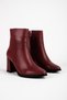Lally Women's Genuine Leather Zippered Heeled Boots - 3