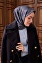 Twill Silk Scarf Petrol Blue–Baby Blue Patterned Tok Duruşlu 90X90