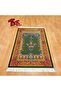 Classic/Authentic Patterned Persian Silk Prayer Rug Green - 3