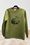 Hunting Hunting Duck Hunting Printed Hunter and Hunting Dog Regular Fit 3 Yarn Sweatshirt